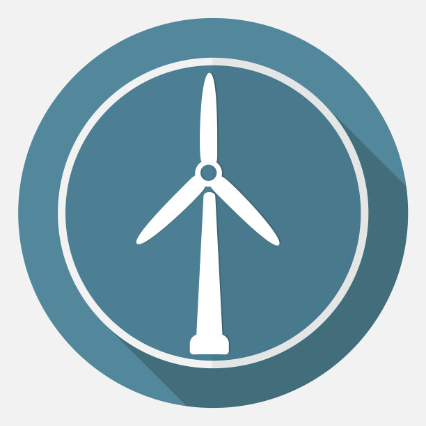 图标风扇在白色的圆圈与一个长影子图片下载