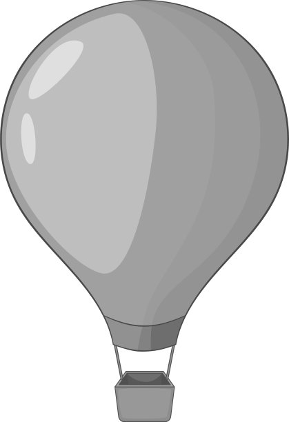 美丽的气球图标单色图片下载