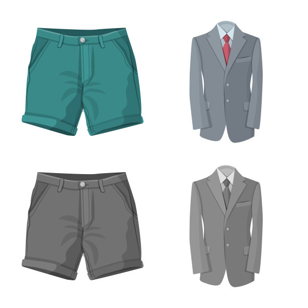 男人和服装图标集图片下载