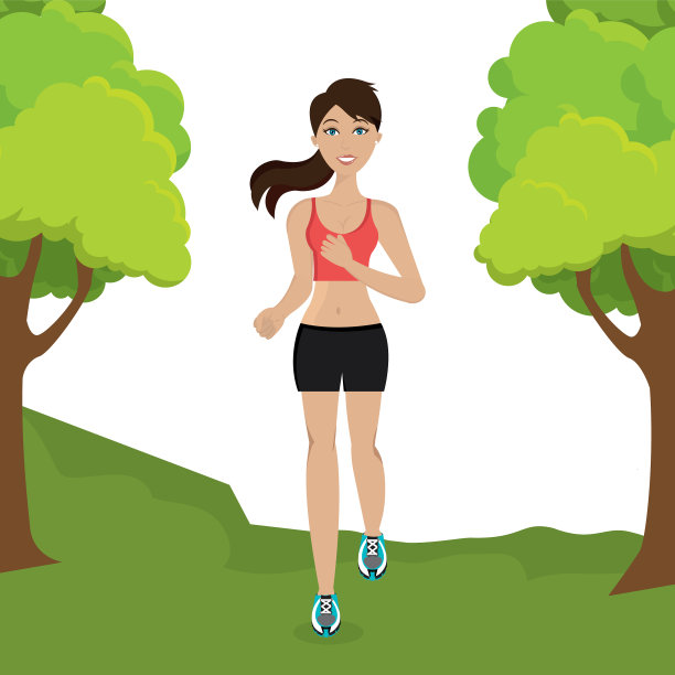 在风景中奔跑的女人图片下载