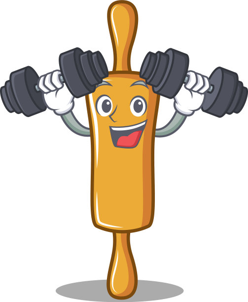 健身擀面杖人物卡通图片下载