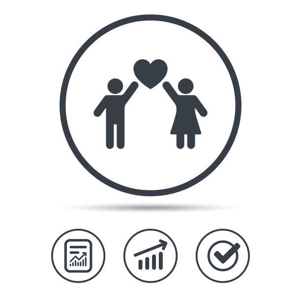 夫妻爱情偶像传统年轻的家庭标志图片下载