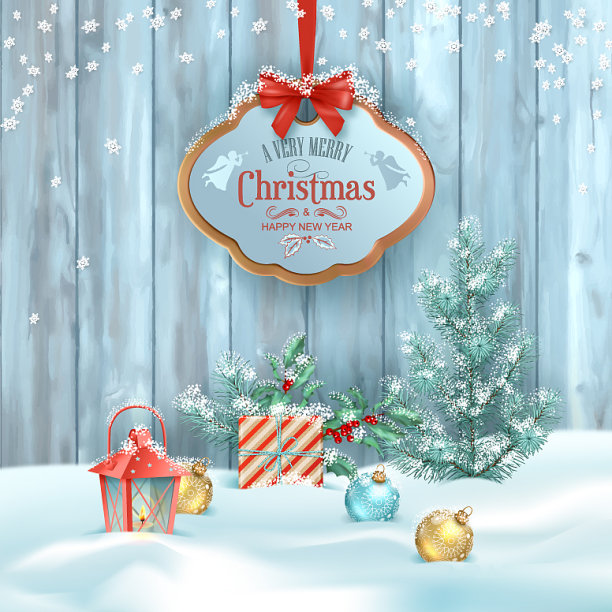 圣诞节的冬景图片下载