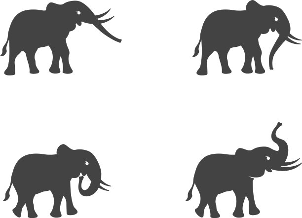 大象标志模板图标图片下载