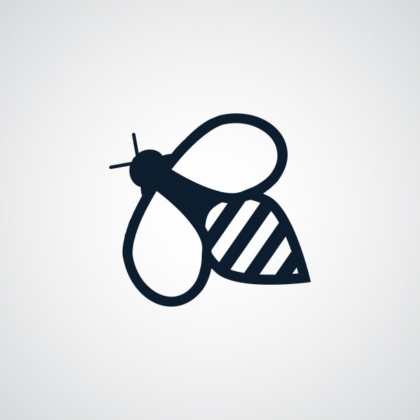 蜜蜂图标简单的园林元素符号设计图片下载