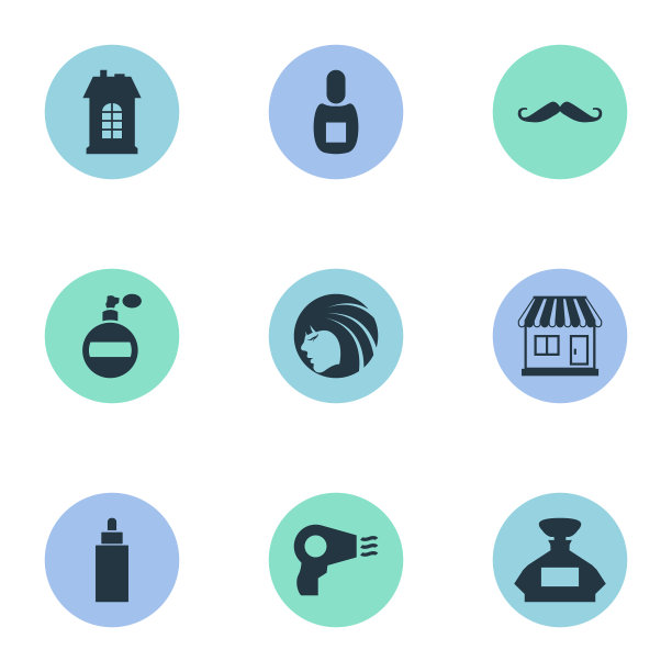 一套简单的美发师图片下载