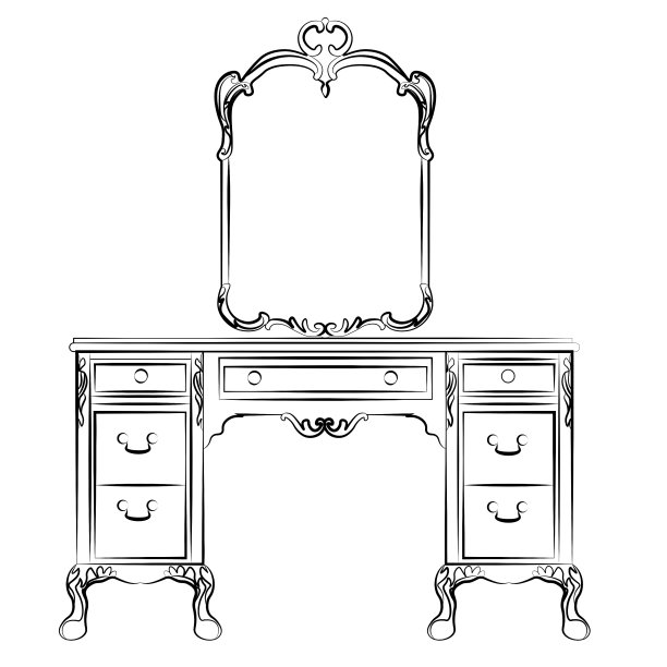 带镜子的梳妆台图片下载