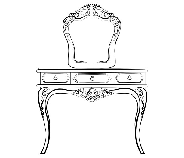 带镜子的梳妆台图片下载