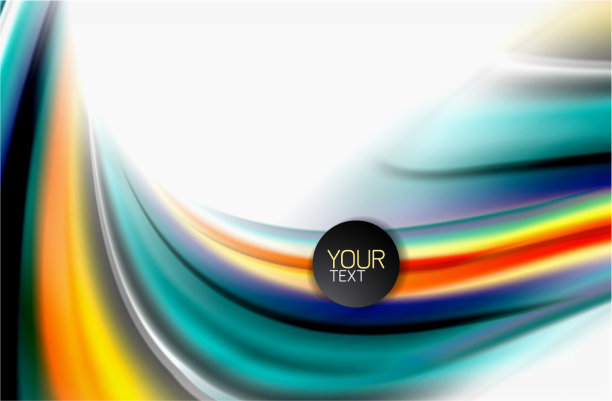 彩虹色波模糊抽象图片下载