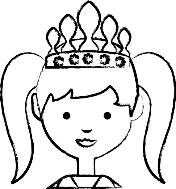 卡通公主图标图片下载