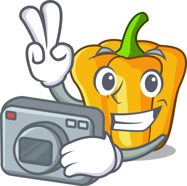 摄影师在厨房的甜黄椒图片下载