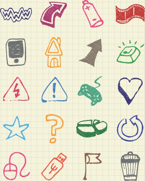 互联网和媒体图标集图片下载