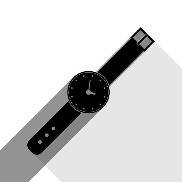 手表标志用黑色图标图片下载