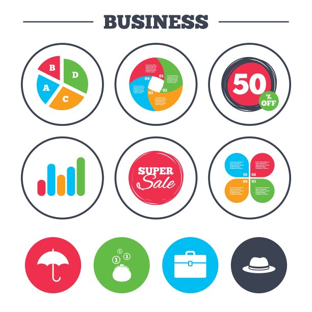 雨伞、钱包和带箱子的帽子图片下载