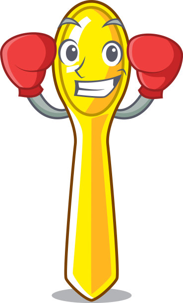 拳击人物匙塑儿童餐图片下载