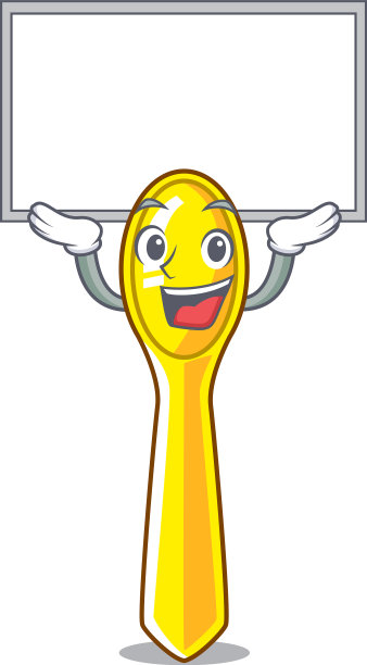 Up board character spoon for kid meal儿童餐图片下载