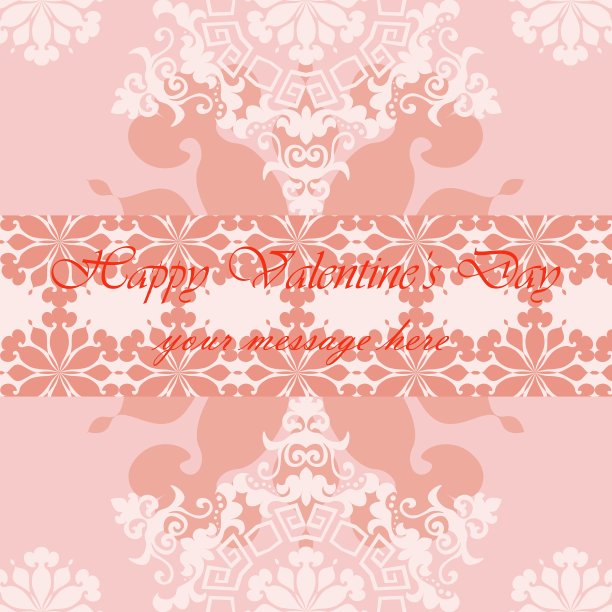 带有装饰品的情人节卡片图片下载