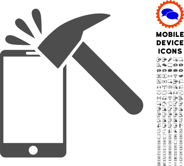 锤子打破智能手机图标与设置图片下载