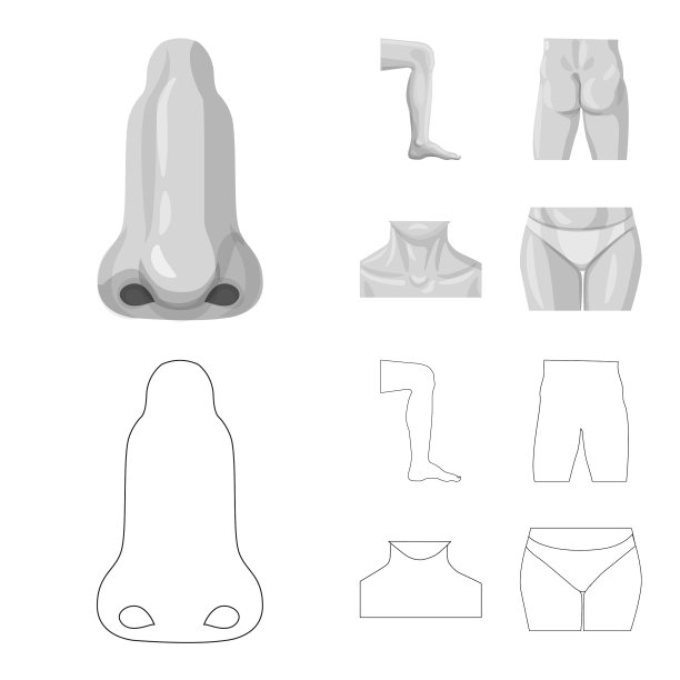 人的孤立对象和部分符号集图片下载