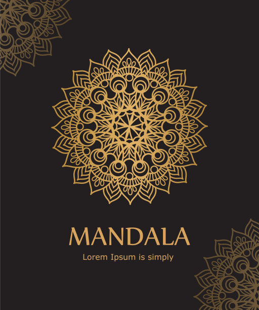 以印度为基础的金饰曼荼罗海报图片下载