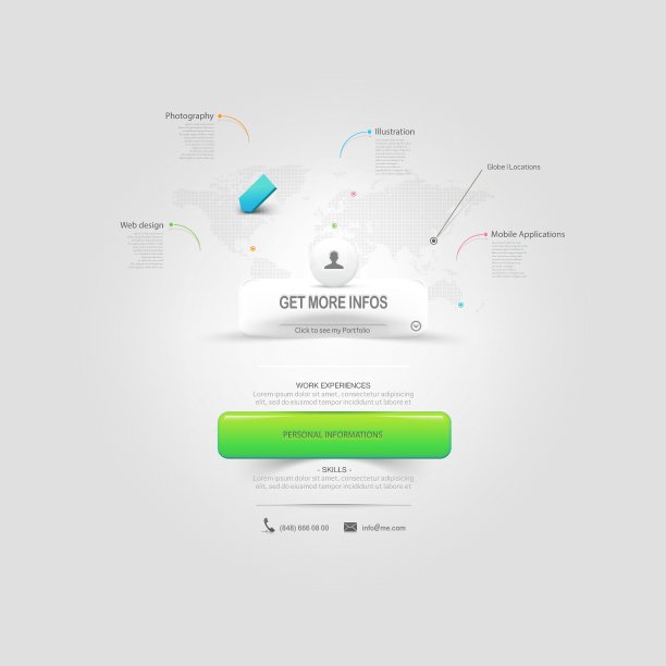 网站模板元素vCard模板图片下载