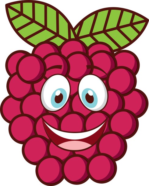 水果人物脸孤立图标图片下载