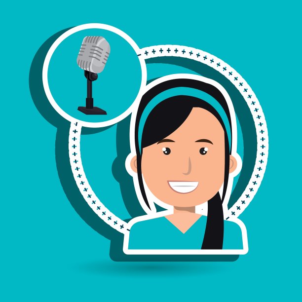 女人麦克风音频讲话图片下载