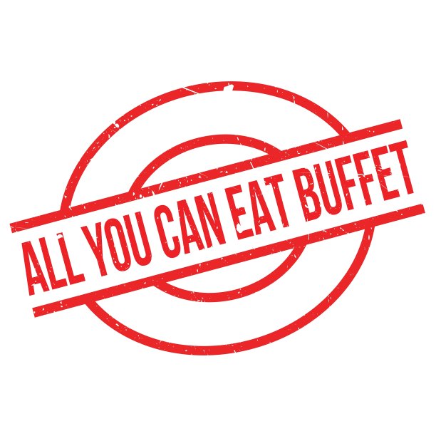 《美食自助餐》的橡皮图章图片下载