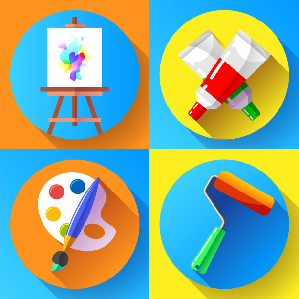 美术图标设置在黑色图片下载