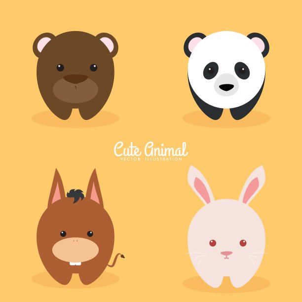 可爱的卡通动物图片下载