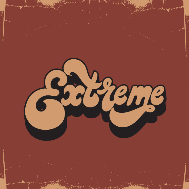 90年代风格的极端手写字母图片下载