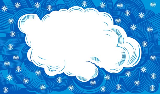 云与雪花图片下载