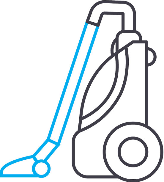 真空吸尘线性图标概念真空图片下载