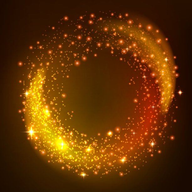 闪闪发光的黄金颗粒旋转图片下载