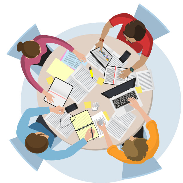 俯视图办公空间图片下载