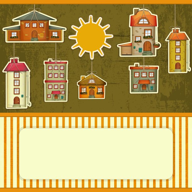 一套房子复古卡图片下载