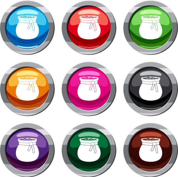 装满金币的袋子集合9图片下载