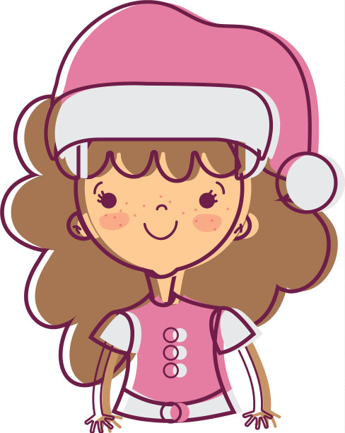 美女姑娘庆祝圣诞快乐图片下载