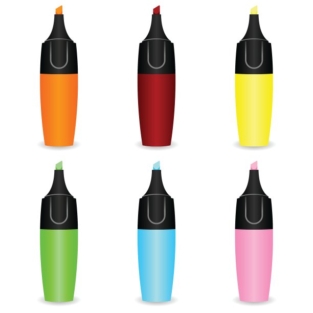 彩色的标记图片下载