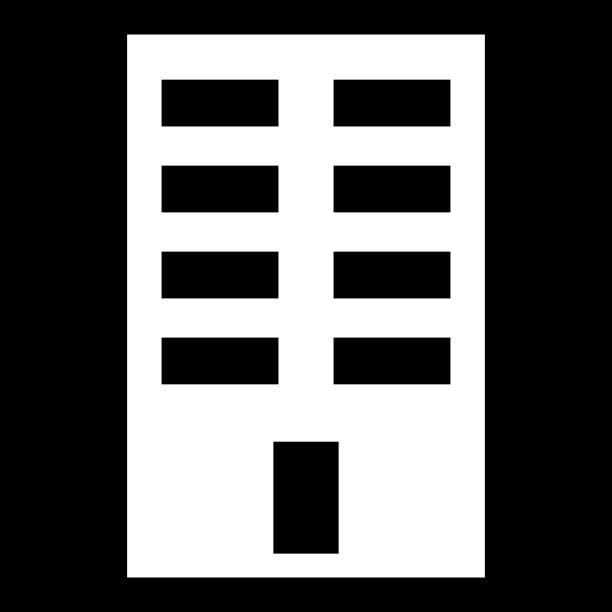 白色建筑图标图片下载