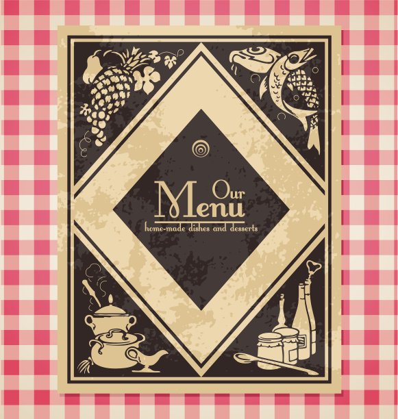 复古的菜单或书皮图片下载