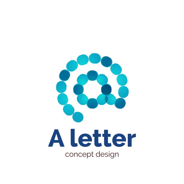 现代极简点字母概念图片下载