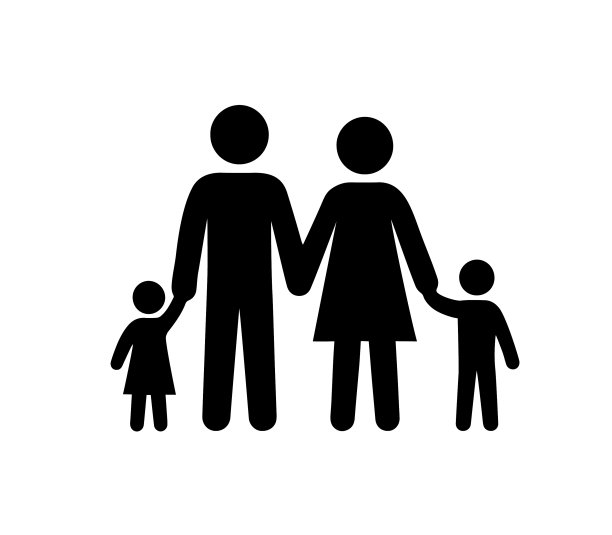 家庭黑色剪影图标图片下载