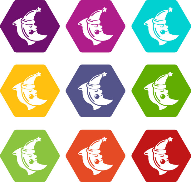 睡觉的月亮图标9图片下载