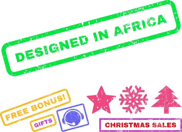 在非洲设计橡皮图章图片下载