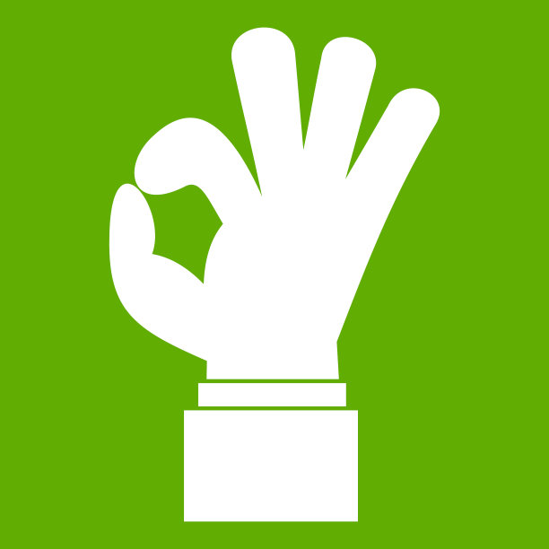 手势，绿色图标图片下载