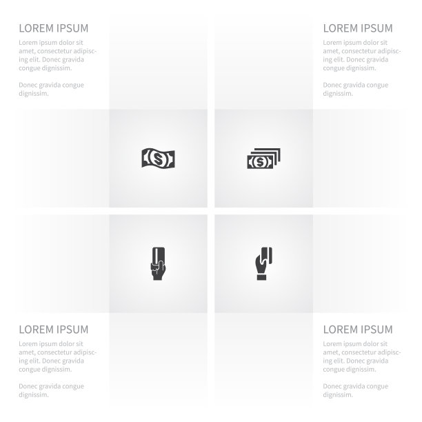 图标金钱套无现金的金钱投资和图片下载