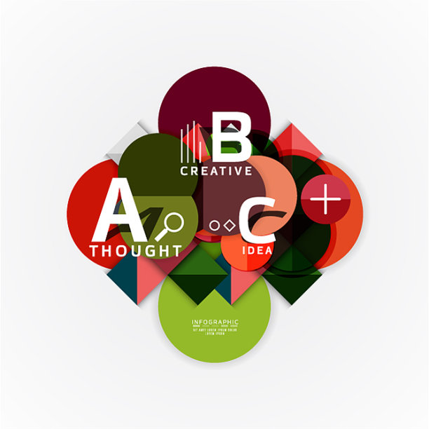 抽象几何选项信息图形横幅ab图片下载