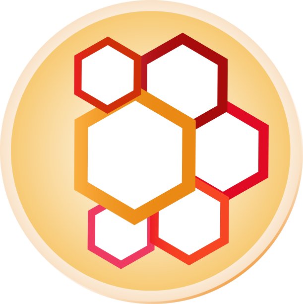 六边形在闪亮的圆圈标签图片下载