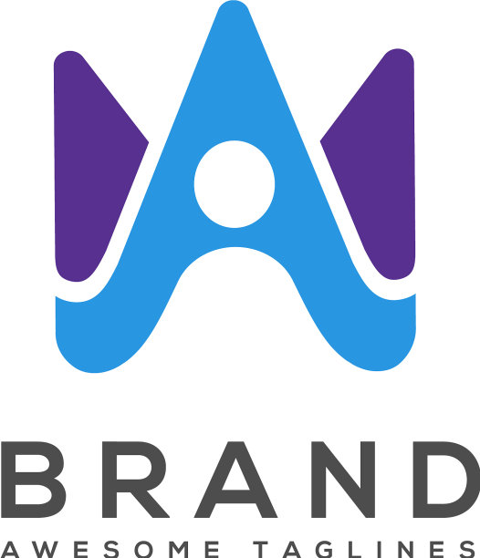 创意字母a或w与抽象的人类标志图片下载